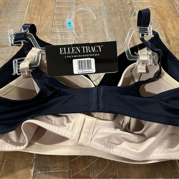 Ellen Tracy 2 pack micro wirefree bras - 38C - Picture 4 of 4